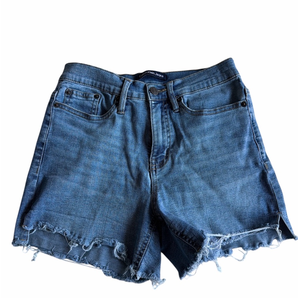 Calvin Klein Jeans Distressed Blue Shorts